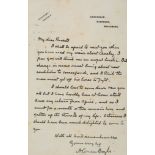 DOYLE, ARTHUR CONAN - - Autograph letter signed , addressed to Major-General John Cecil... Autograph