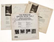MUSIC COLLECTION - Collection of signed 12" vinyl albums, including Gordie West's Collection of