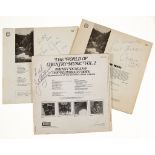 MUSIC COLLECTION - Collection of signed 12" vinyl albums, including Gordie West's Collection of