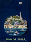 AMEIJIDE, Ray - BERMUDA, Pan Am Lithographic poster in colours, cond A-, not backed 42 x 28ins (