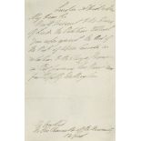 WELLESLEY ARTHUR, DUKE OF WELLINGTON - Autograph letter signed to the Vice-Chancellor of the