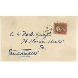 DICKENS, CHARLES - Envelope panel signed , addressed in his hand to "C.W Envelope panel signed ('