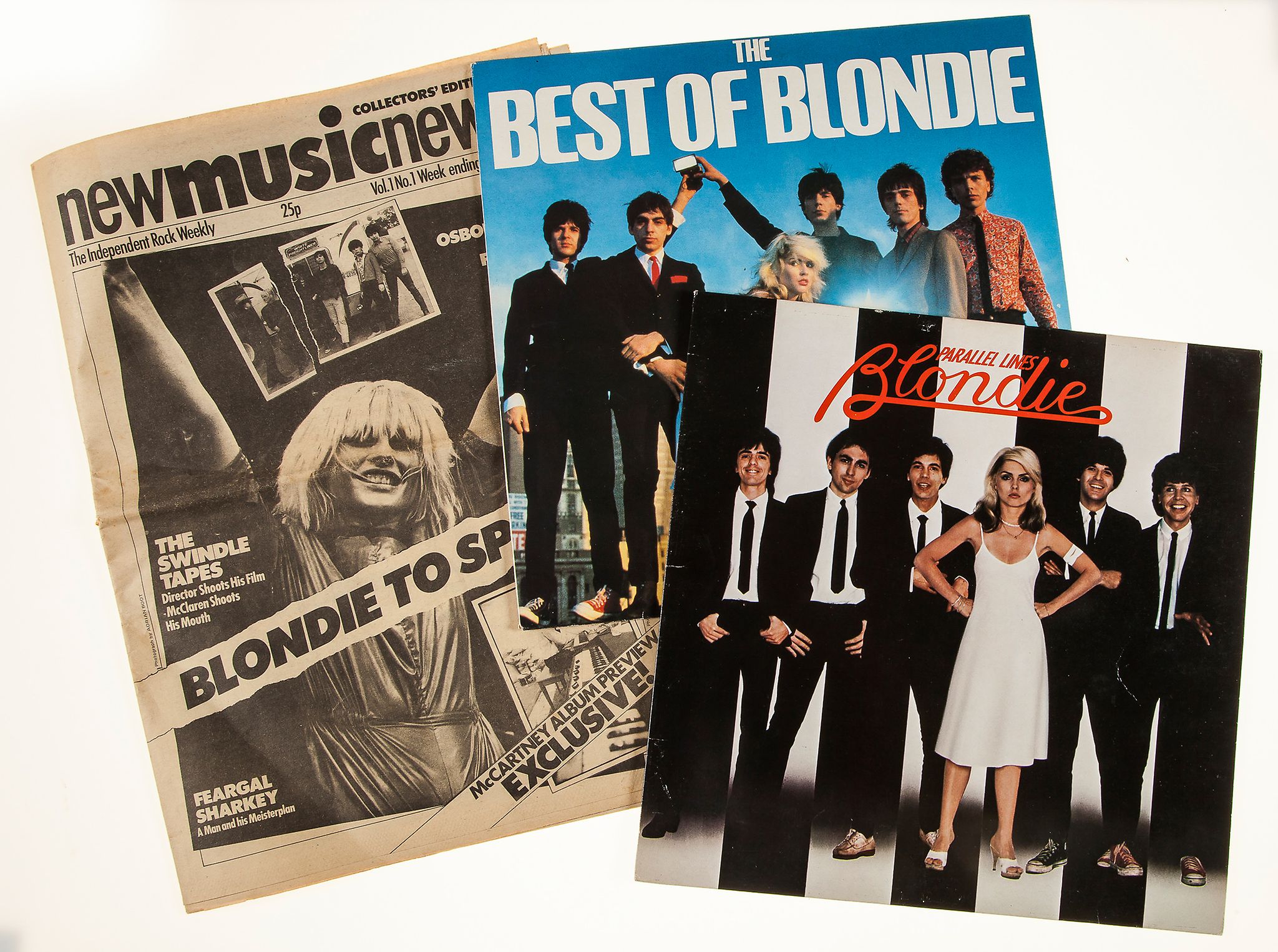 BLONDIE - 12" vinyl copy of 1978 'Parallel Lines' and 12" vinyl copy of 1981 12" vinyl copy of