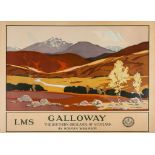 WILKINSON, Norman - GALLOWAY, LMS lithographic poster in colours, printed by  McCorquodale  &