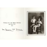 DIANA, PRINCESS AND PRINCE CHARLES - Royal Christmas Card signed by Charles Prince of Wales, and