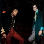 CLAPTON, ERIC AND JIMI HENDRIX - Colour photograph by Herb Schmitz of Jimi Hendrix and Eric