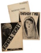 Russian.- Film.- - Conrad Veidt; Lillian Gish; Max Linder, 3 Russian booklets relating to