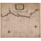 Van Kuelen (Gerald) - A New Gradually Encreasing Compass Map, of a Part of the Sea Coast of England,