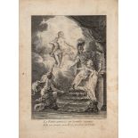 De La Motte (Antoine Houdart) - 1719  engraved allegorical frontispiece, title vignette, text-