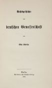 Gierke (Otto von) - Das Deutsche Genossenschaftsrecht, 4 vol.,   first edition,  lacking front