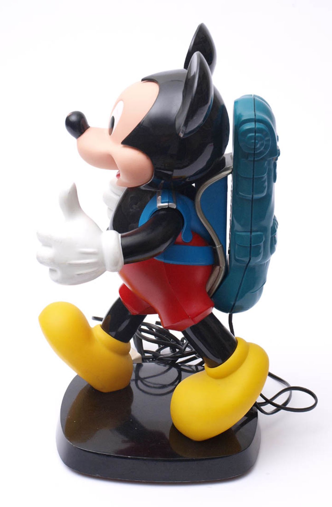 "Mickey Mouse"-Telefon, Schweiz, 70er Jahre Tastatur als Rucksack ausgeformt. Originale