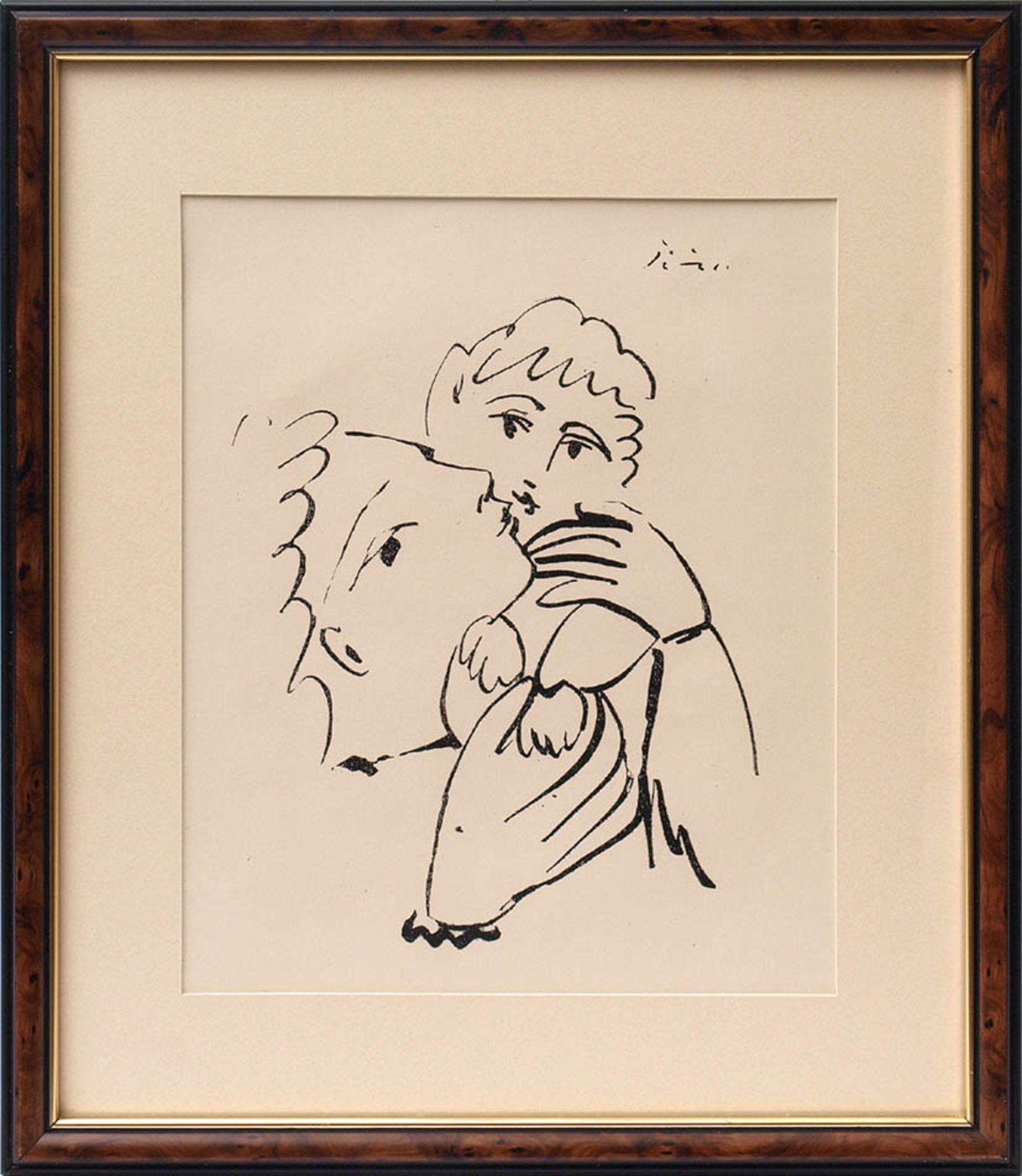 Picasso, Pablo, 1881 - 1973 Zwei Köpfe. Lithographie, in der Platte sign., ger. Innenmaß des