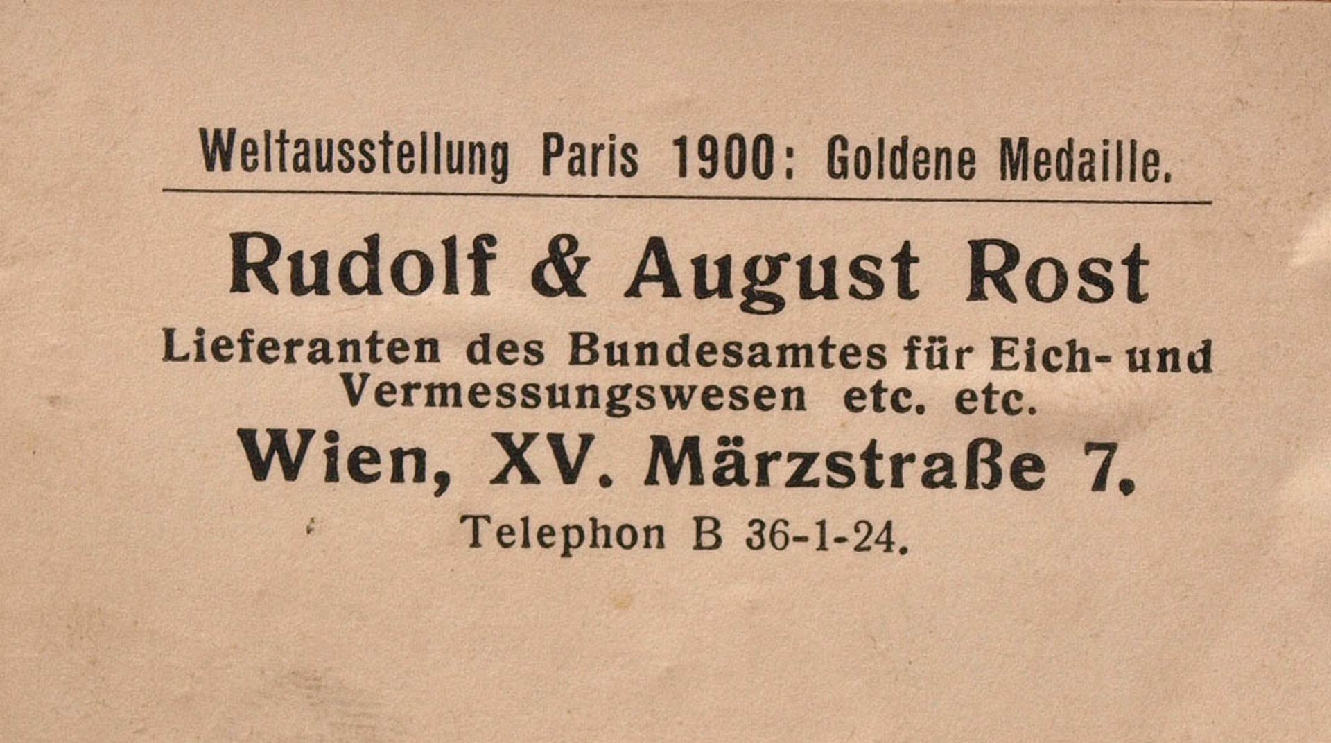 Kompass, ÖsterreichHersteller R. & A. Rost, Wien. Im originalen Holzkasten. 7x15,5x12,5cm. - Bild 3 aus 3