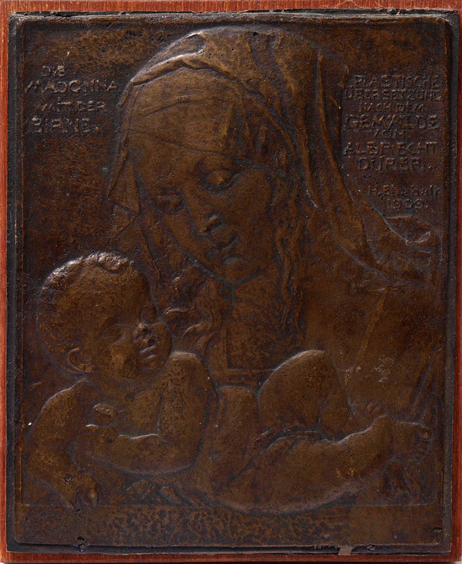 Ehehalt, HeinrichReliefdarstellung der Madonna mit der Birne nach einem Original von Albrecht Dürer.