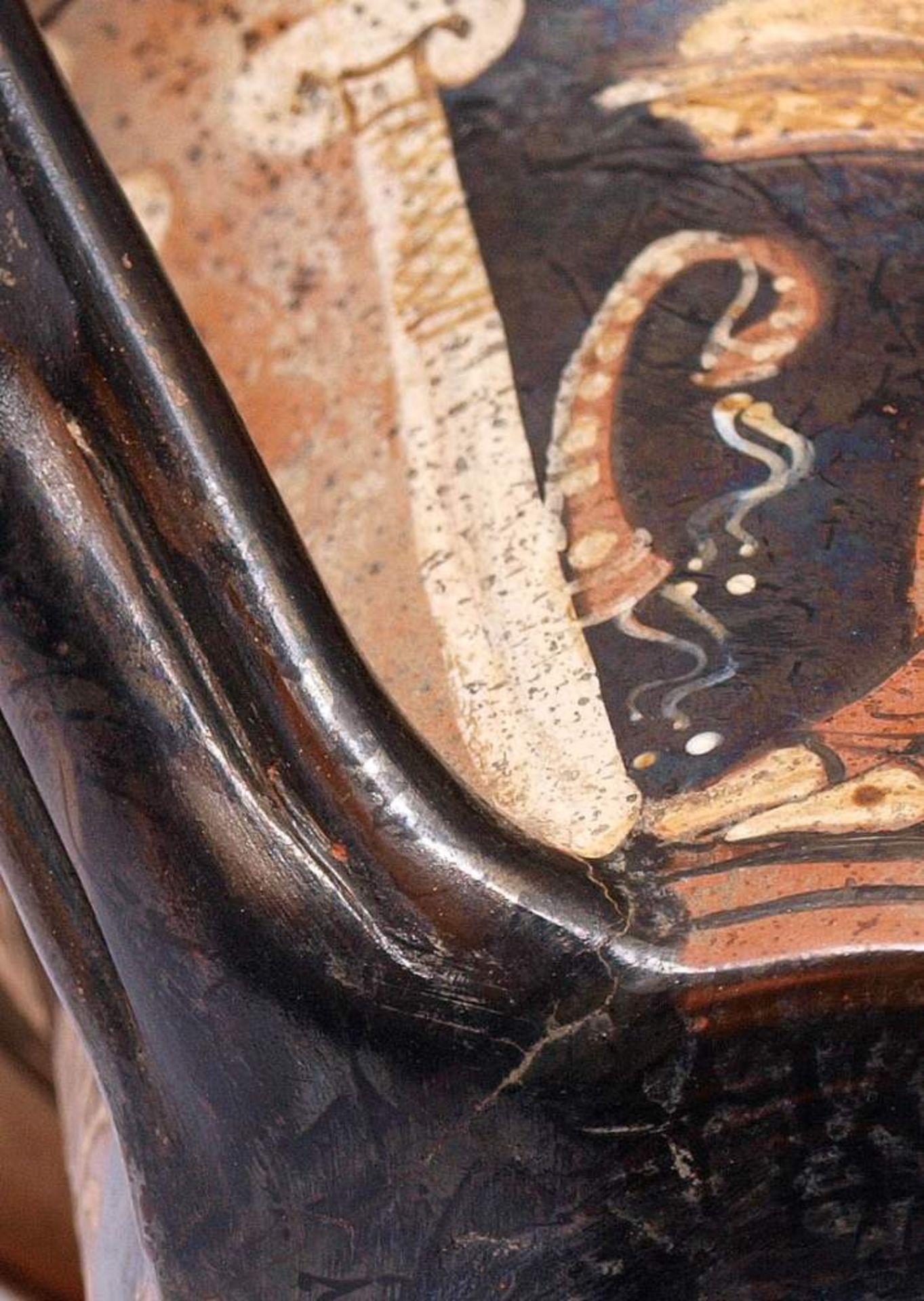 Apulischer Kantharos, wohl 4.Jhdt. v.Chr.Zweihenkeliges, schwarzgrundiges Weingefäß, Vorder- und - Bild 17 aus 17