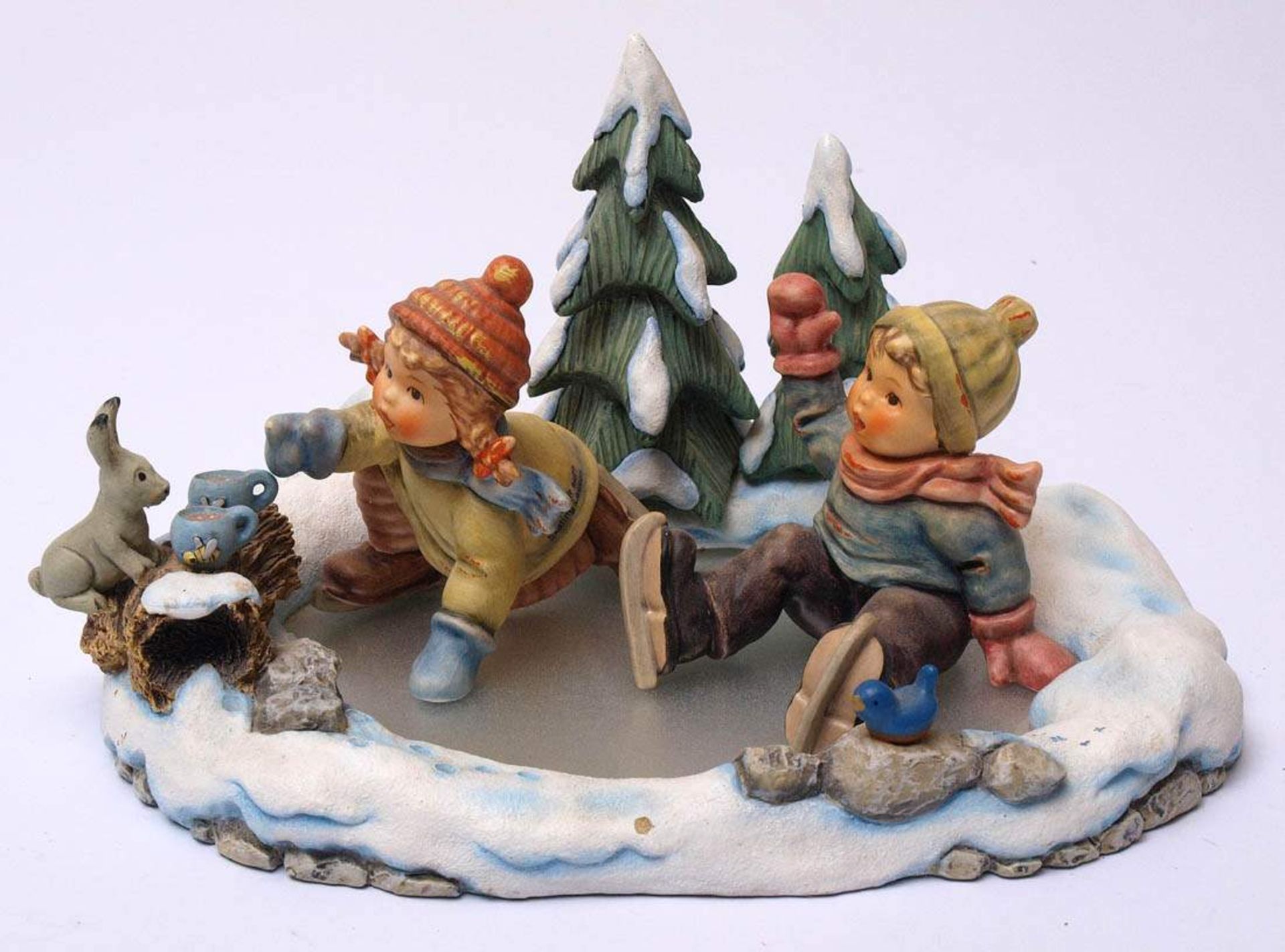 Figurengruppe, Hummel"Eisabenteuer", dreiteilig, Modellnr.1039. L.22cm. - Bild 2 aus 6