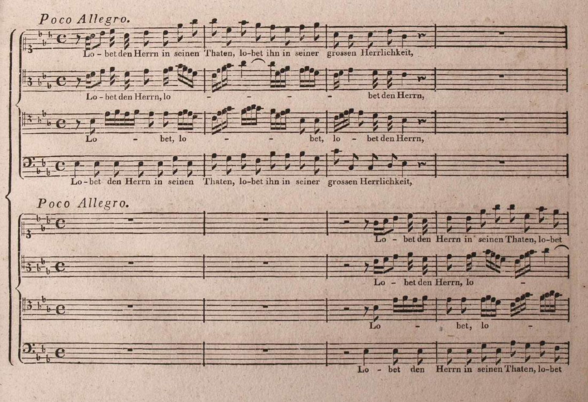 Vier Bände Noten, 19.Jhdt.Joseph Haydn: Hymne "Allmächtiger, Dir Preis und Ehre", Breitkopf und - Bild 3 aus 10