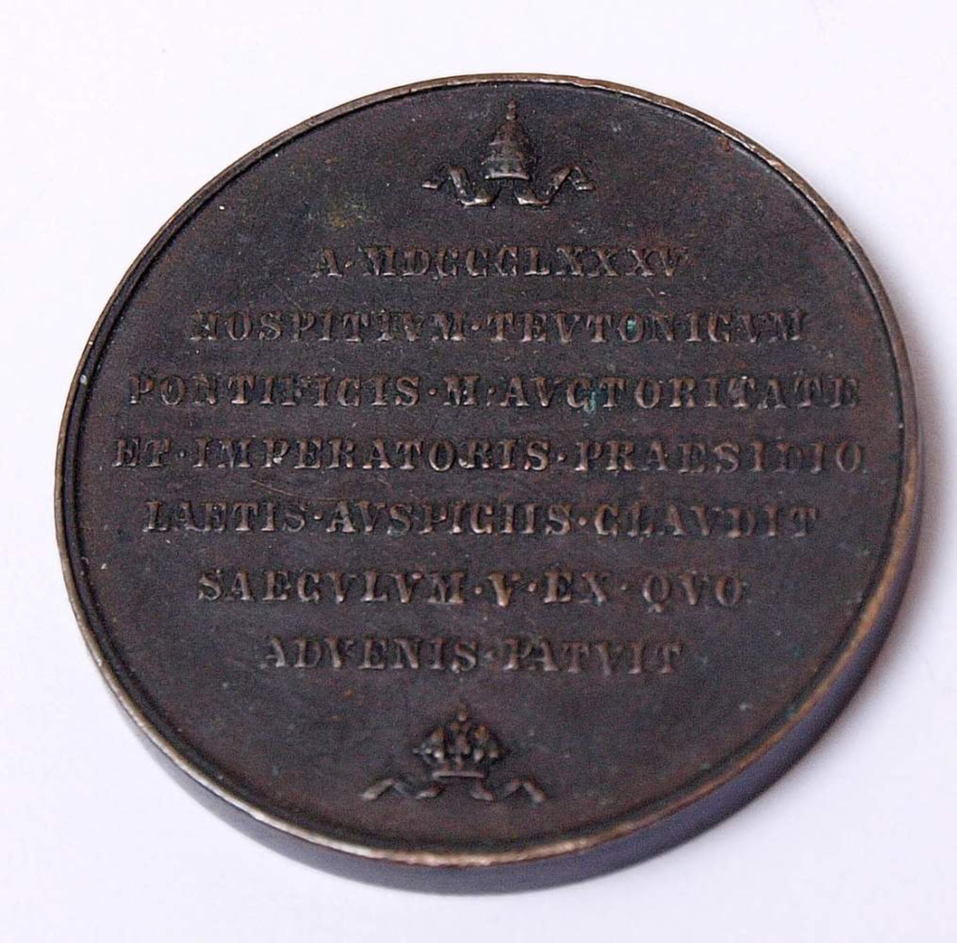 Wittig, H., 1819 - 1891Medaille aus dem Jahr 1885 anlässlich des Papstbesuches, sign. - Bild 2 aus 2