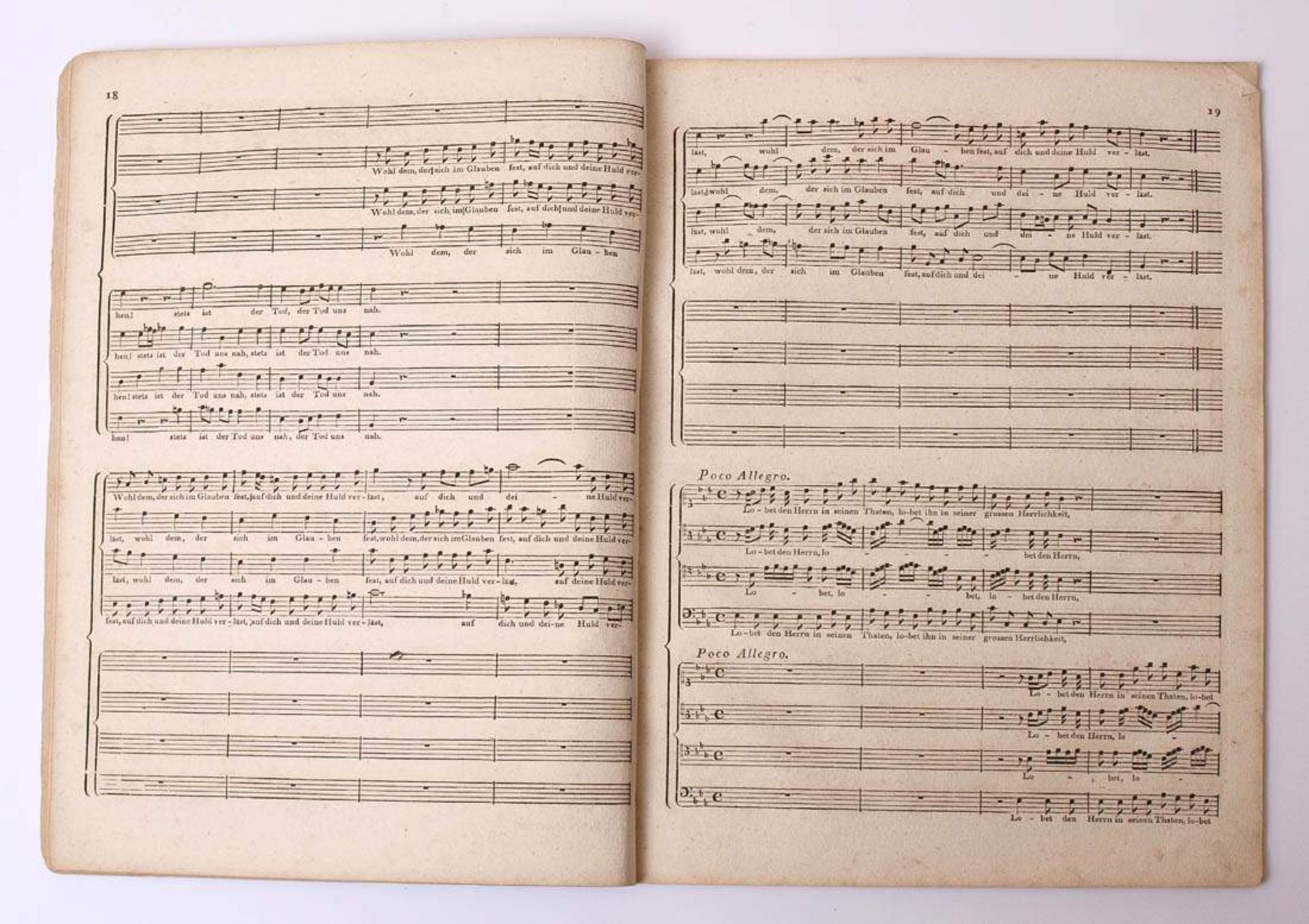 Vier Bände Noten, 19.Jhdt.Joseph Haydn: Hymne "Allmächtiger, Dir Preis und Ehre", Breitkopf und - Bild 2 aus 10