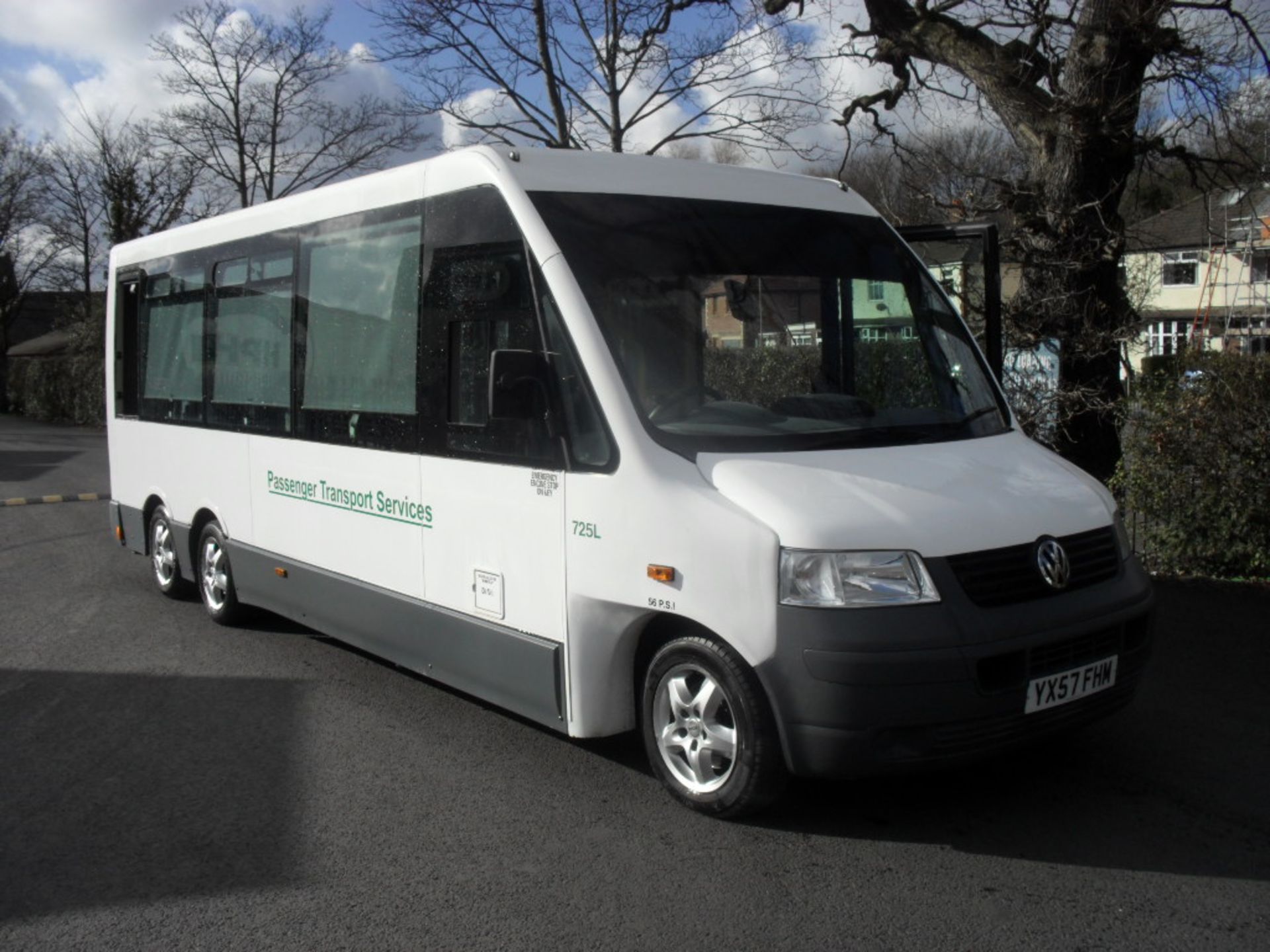 2007 VW Transporter based 12 seater mini bus with disabled access ramp.