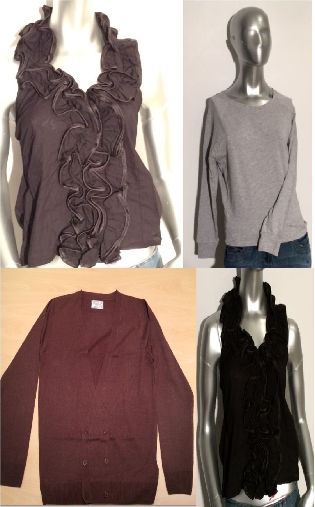 Box To Include Approx. 20 New Look Men's Cardigans in Marroon; Size S-XL/ Also Includes Approx. 21 N