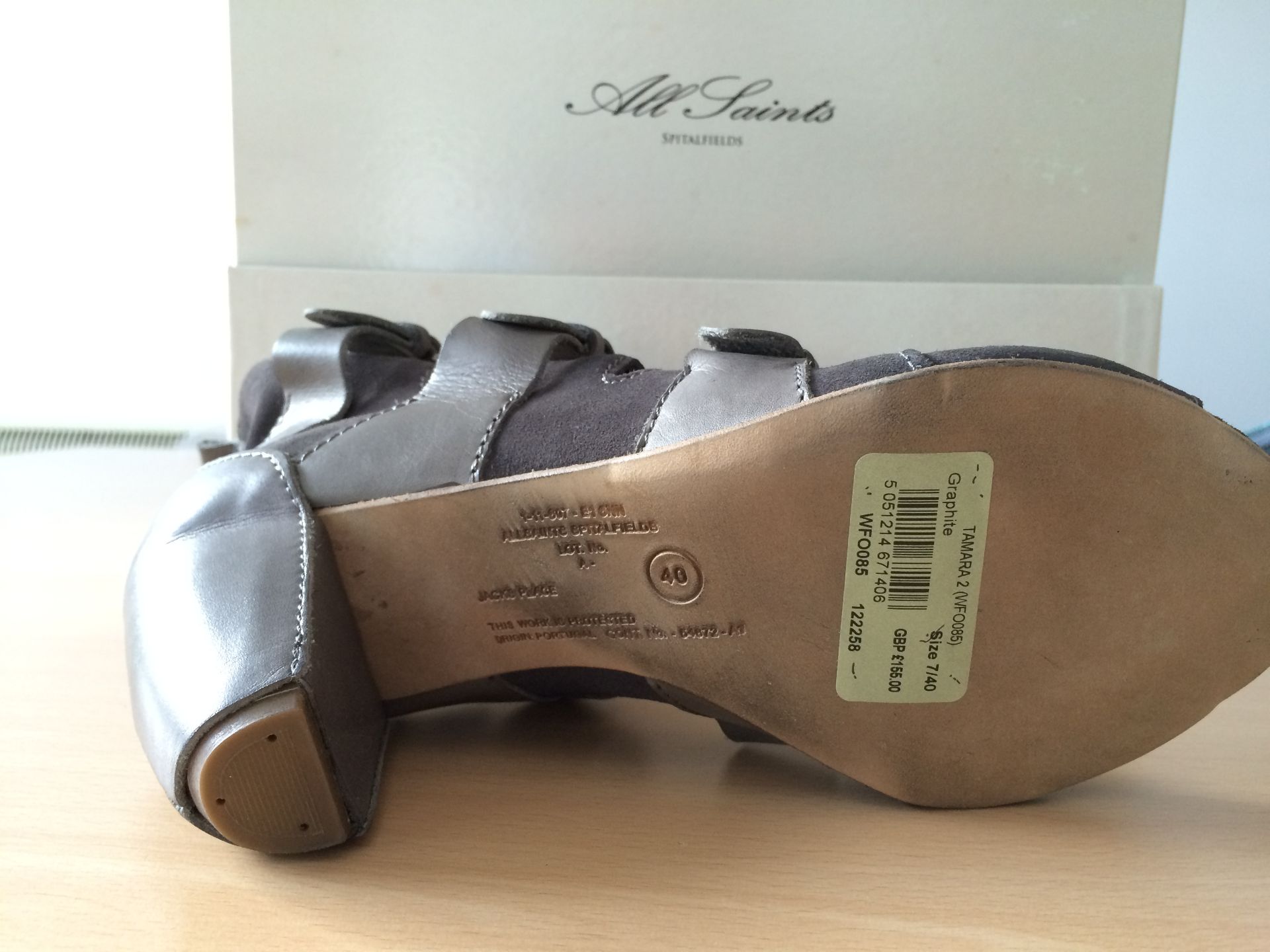 Box To Include Approx. 7 All Saints Ladies Shoes in Grey; Size 3-7 - Image 5 of 5