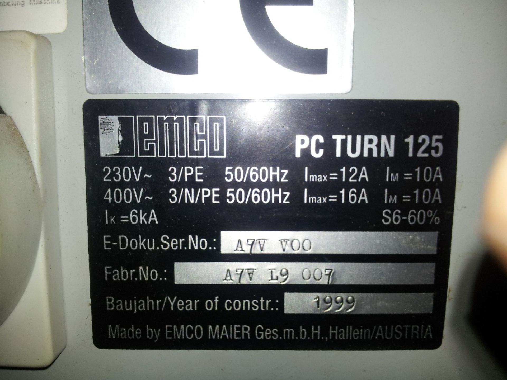 EMCO PC TURN 125 - CNC, PC TURN 125 - Image 9 of 16