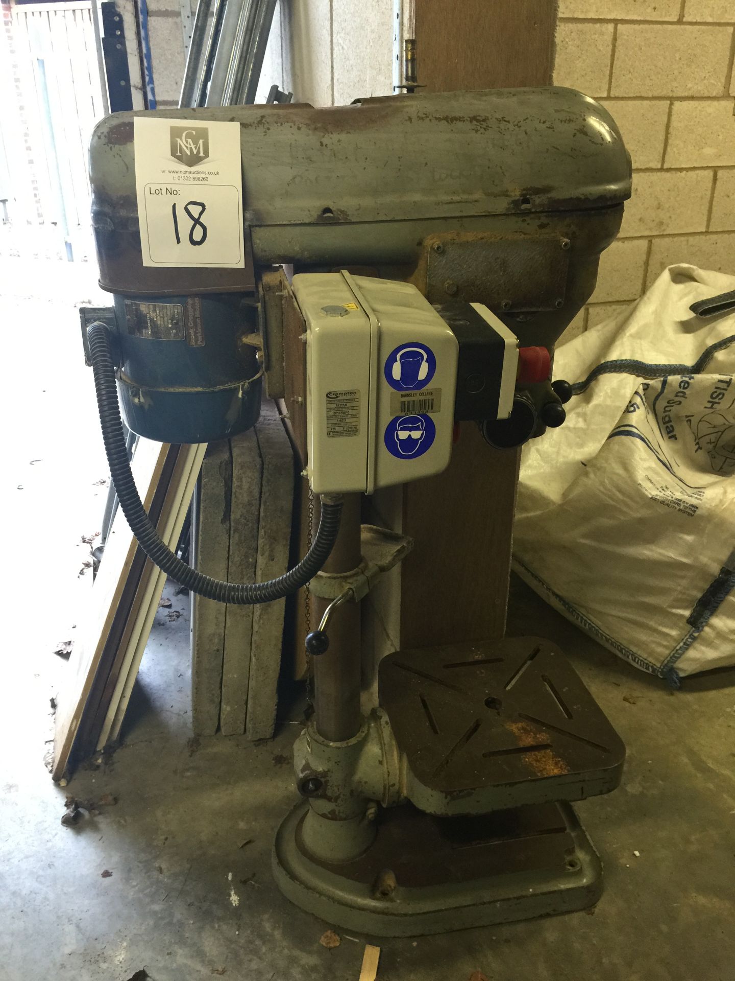 CROMPTON PARKINSON PILLAR DRILL, PROGRESS No 2G