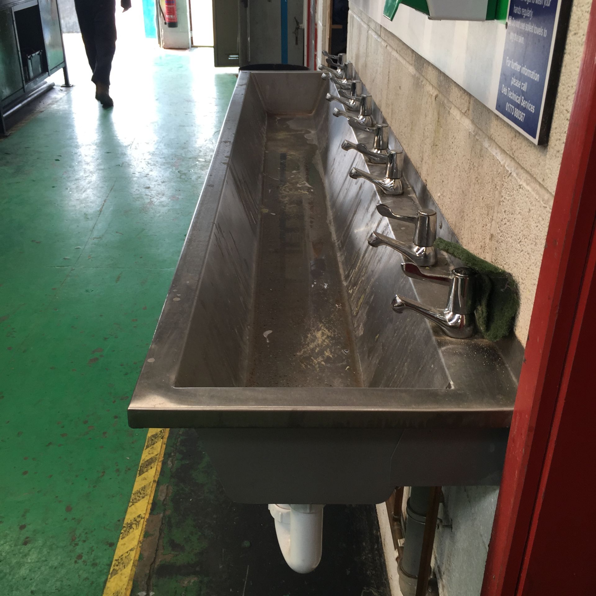 STAINLESS STEEL LONG SINK - MULTIPLE TAPS, - Image 2 of 3