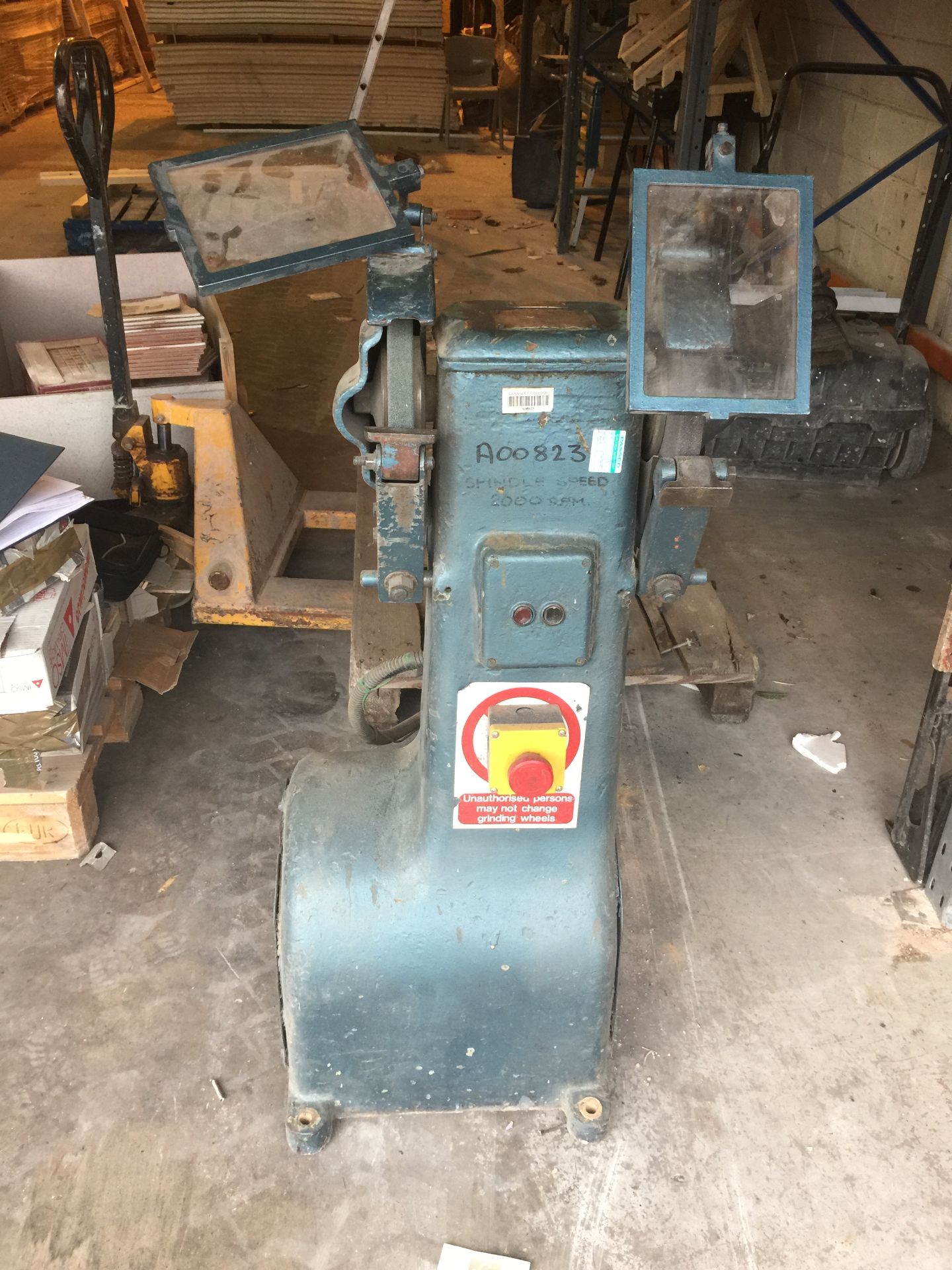 T.S. HARRSION & SONS LTD PEDESTAL GRINDER,