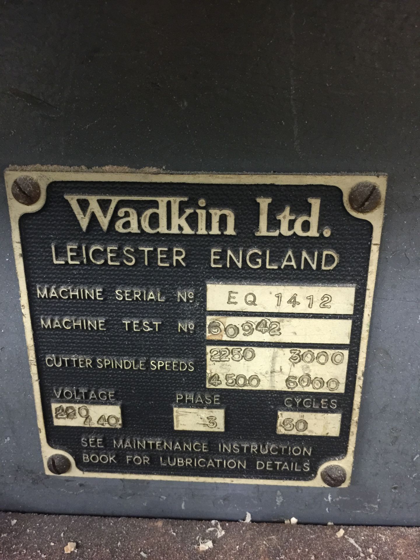 WADKIN SPINDLE MOULDER, - Image 9 of 11