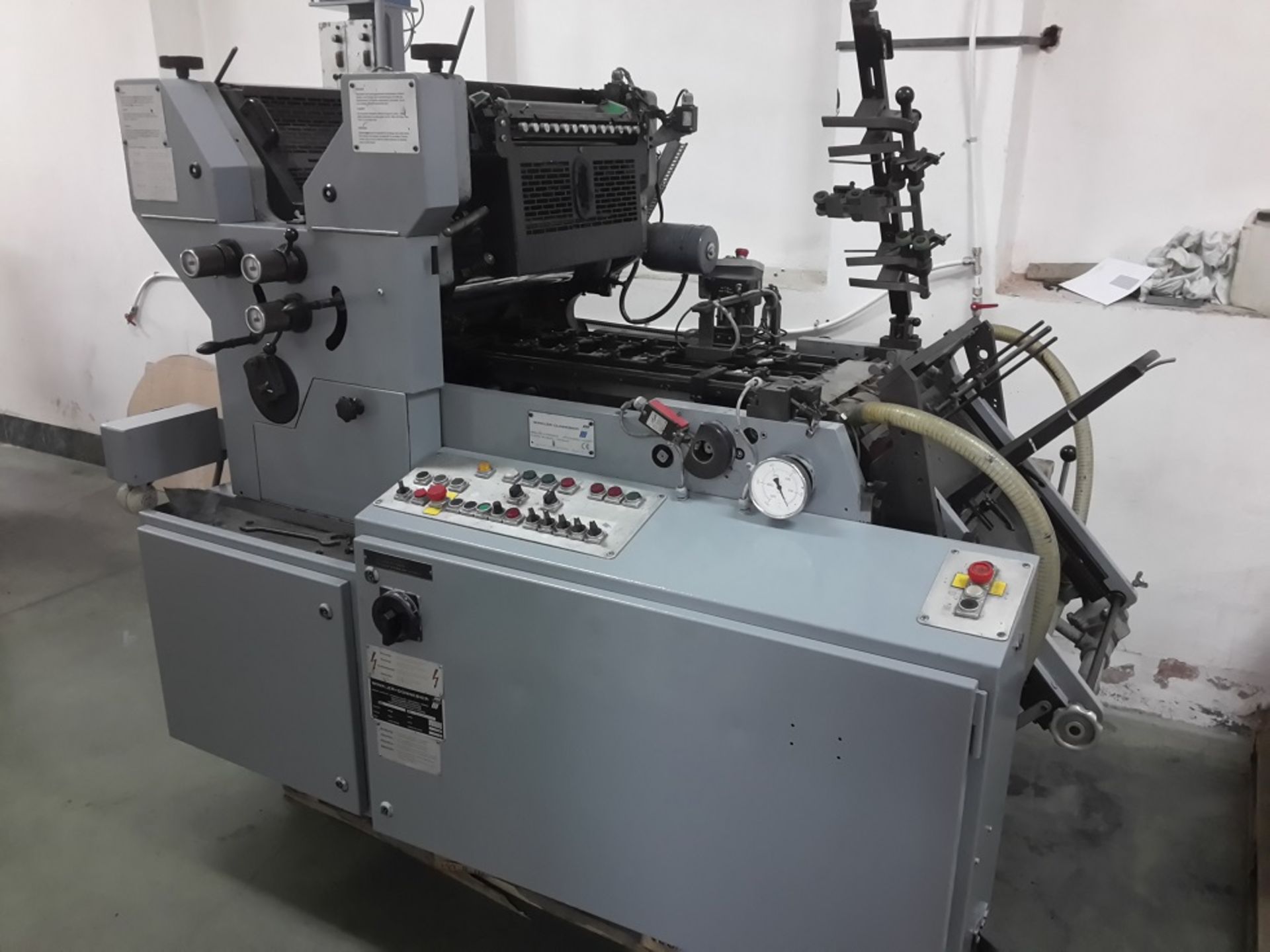 W+D 212 – 2 Colour Offset Envelope printing machine, Year: 2000, Alcohol dampening,Bottom feeder, De