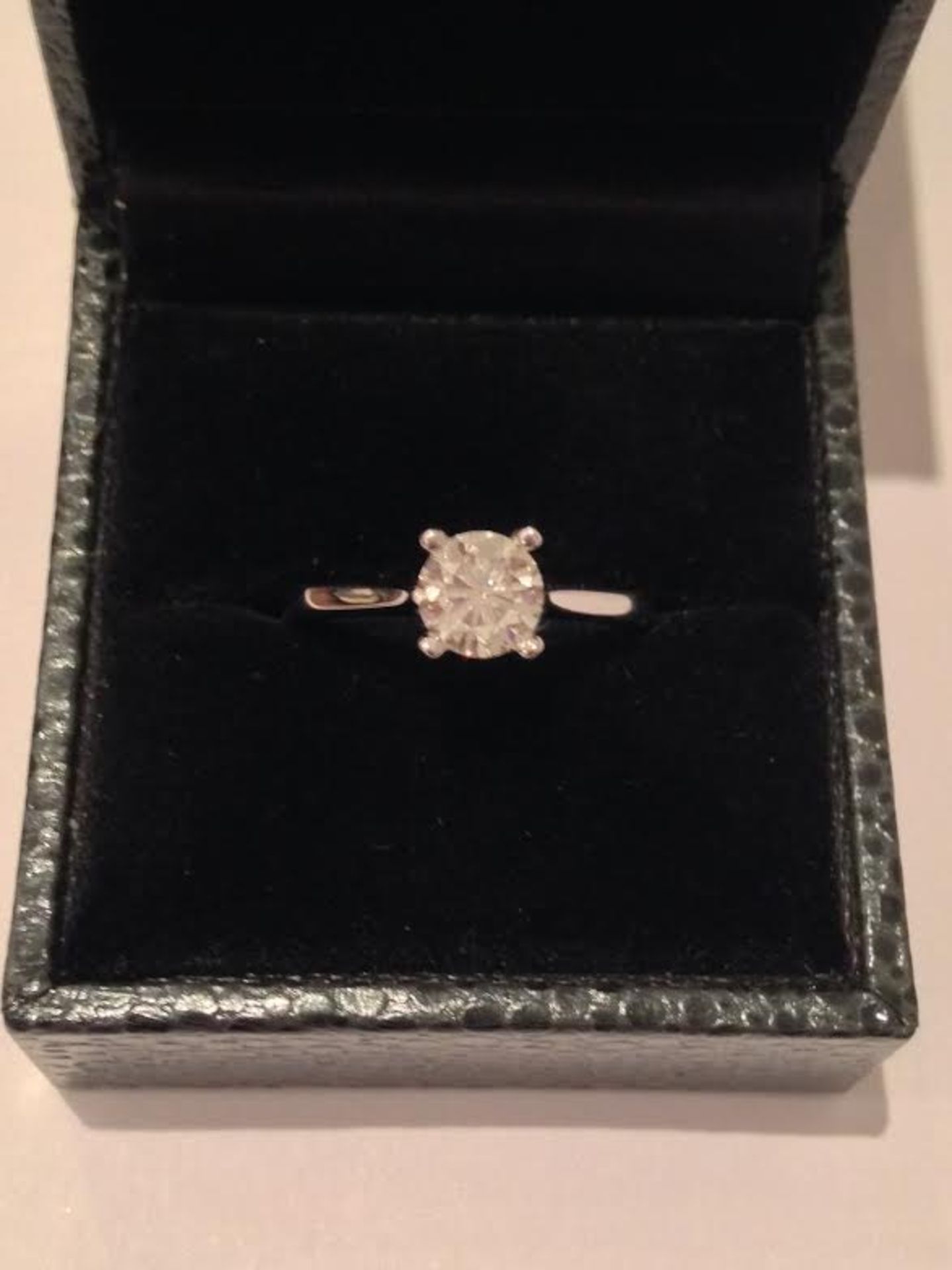 Diamond solitaire ring set with a top russian cut diamond weighing 0.50ct of H colour and VS clarity