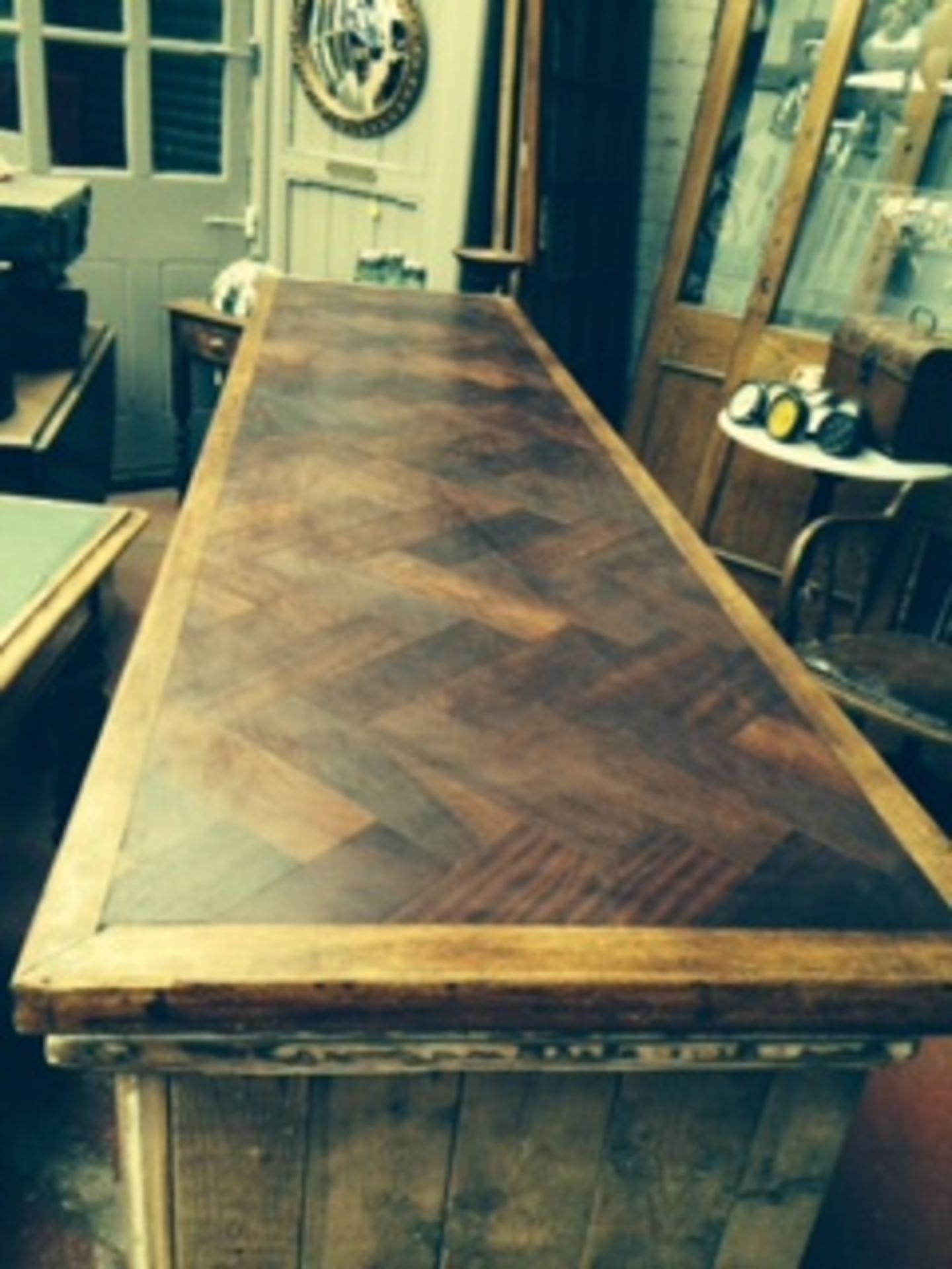Stunning Reclaimed Pine Bar.  Ideal as a Bar or Shop Counter.  The new built frame has been clad wit - Image 12 of 12