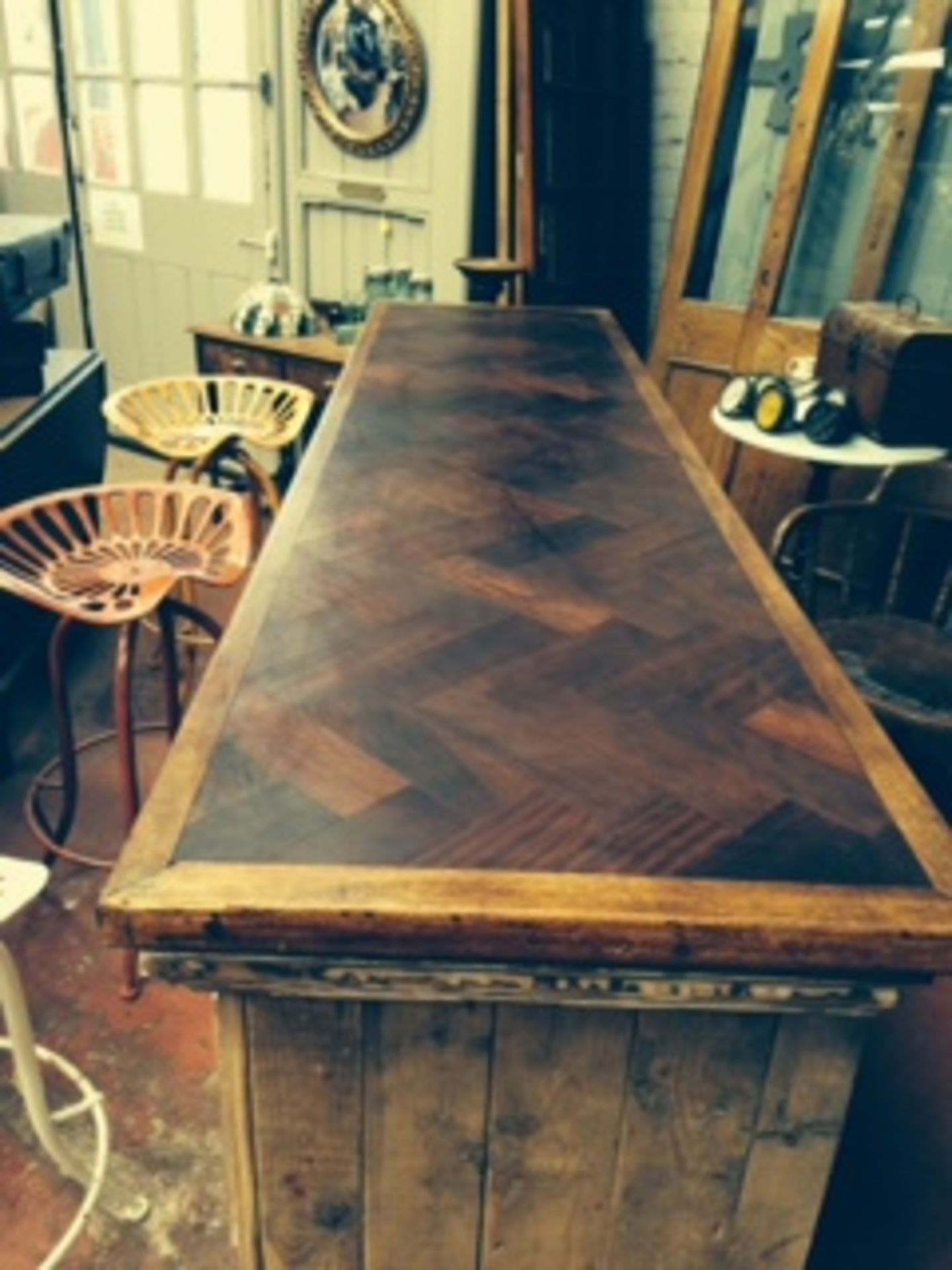 Stunning Reclaimed Pine Bar.  Ideal as a Bar or Shop Counter.  The new built frame has been clad wit - Image 10 of 12