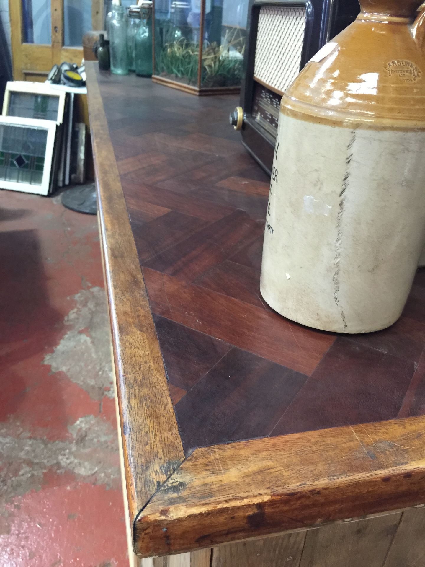 Stunning Reclaimed Pine Bar.  Ideal as a Bar or Shop Counter.  The new built frame has been clad wit - Image 8 of 12