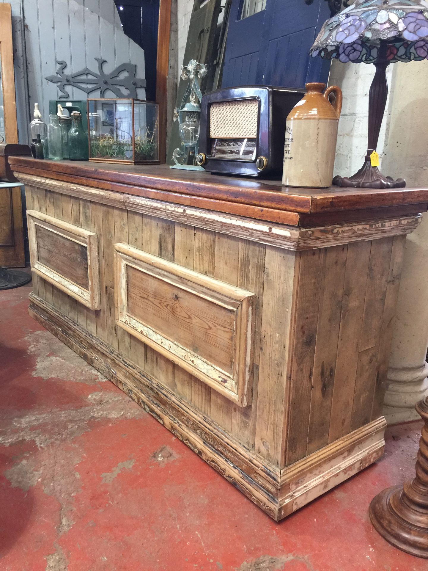 Stunning Reclaimed Pine Bar.  Ideal as a Bar or Shop Counter.  The new built frame has been clad wit - Image 2 of 12