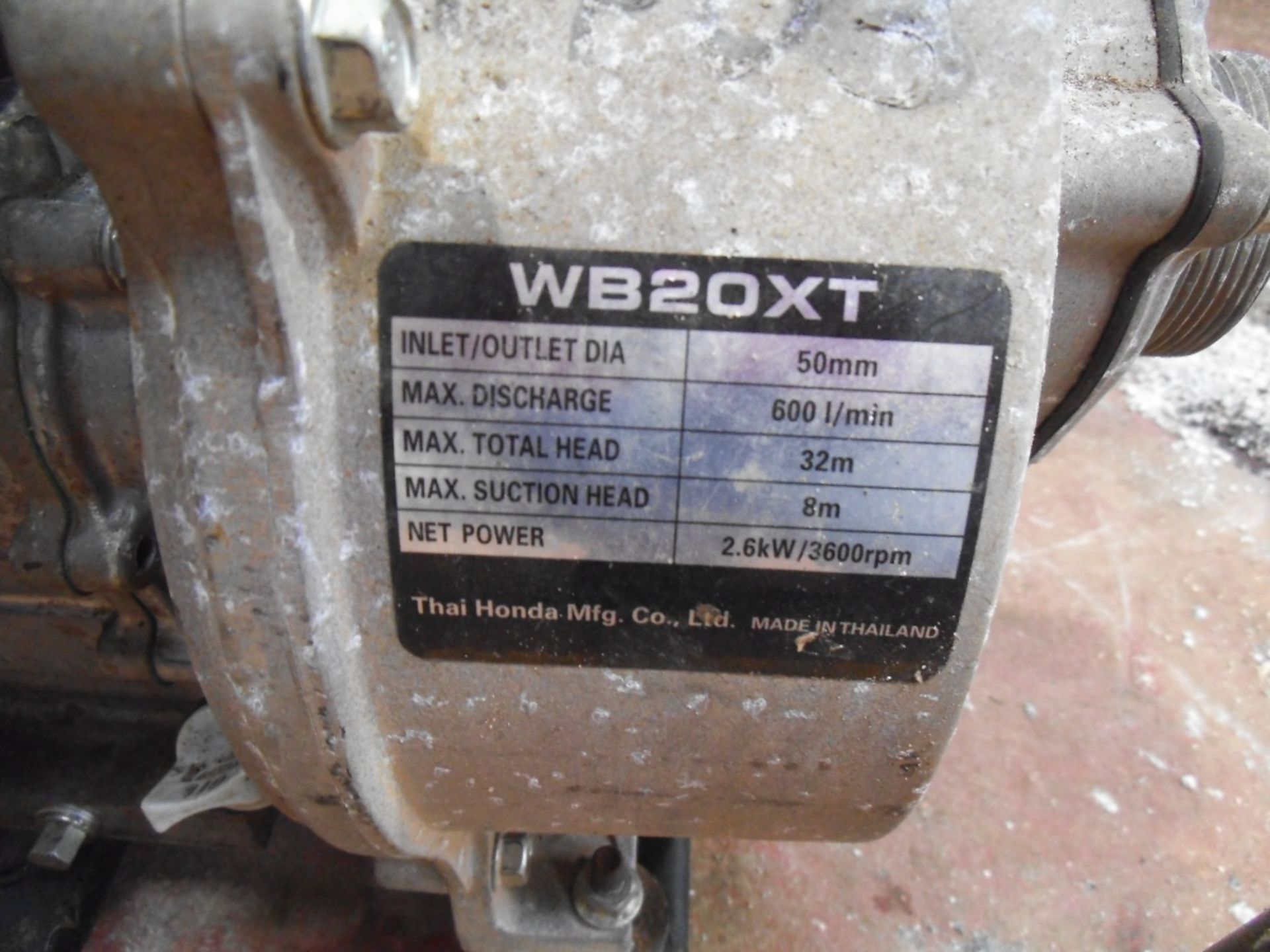Honda WB20XT Petrol Driven Pump c/w Honda GX120 Engine & Hose (PP03) - Image 3 of 4