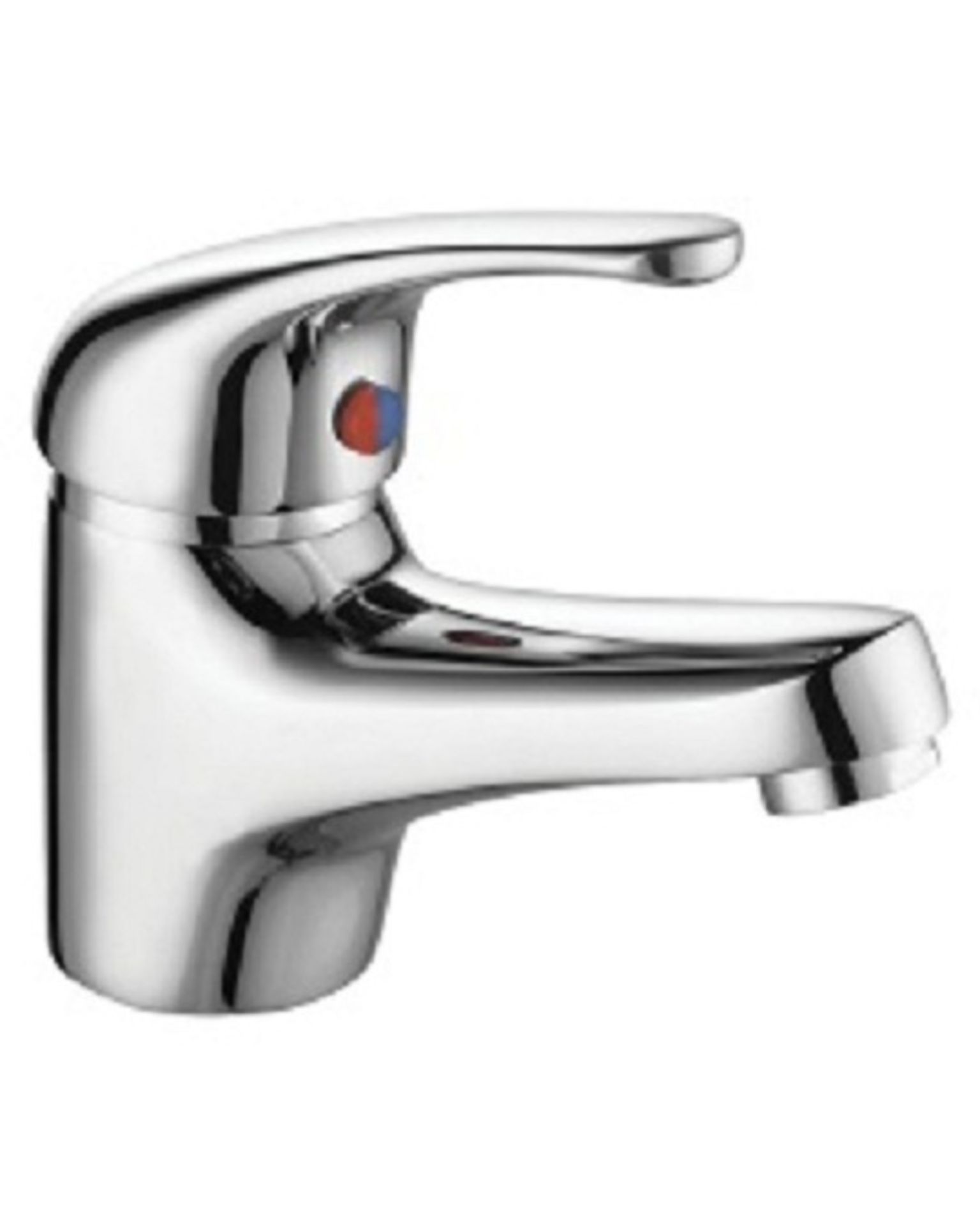 Chrome mixer tap with slotted waste