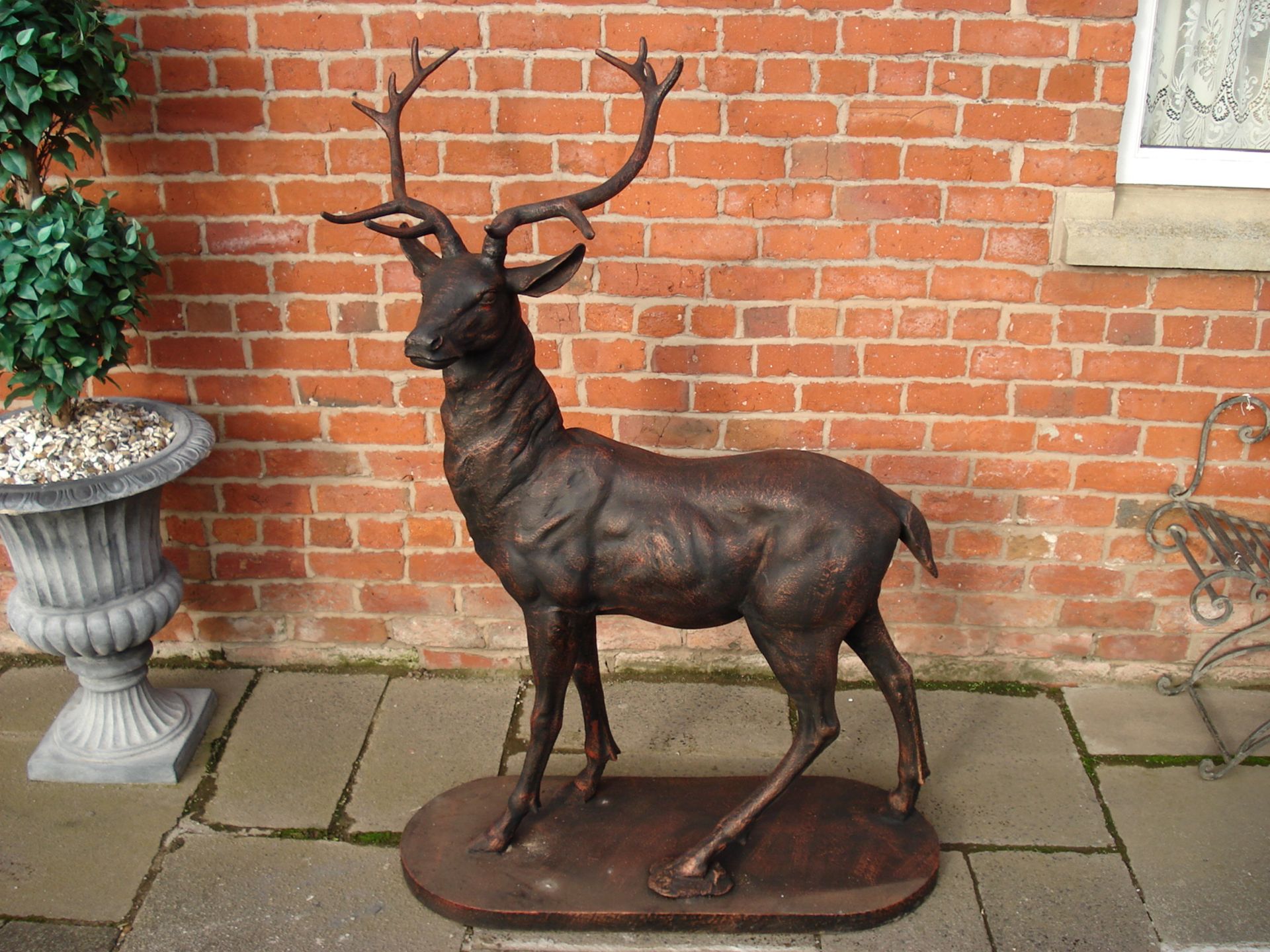 CAST IRON STAG STANDING - Image 2 of 2