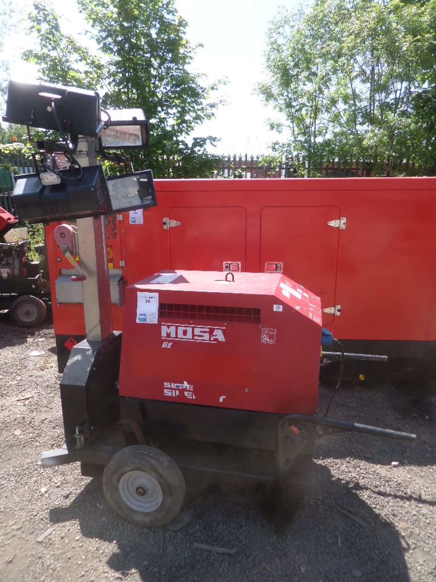 MOSA GE 6000 SX/GS {027615} LIGHTING TOWER/ 6KVA DIESEL GENERATOR SUPER SILENCED Comes with 110v 16a