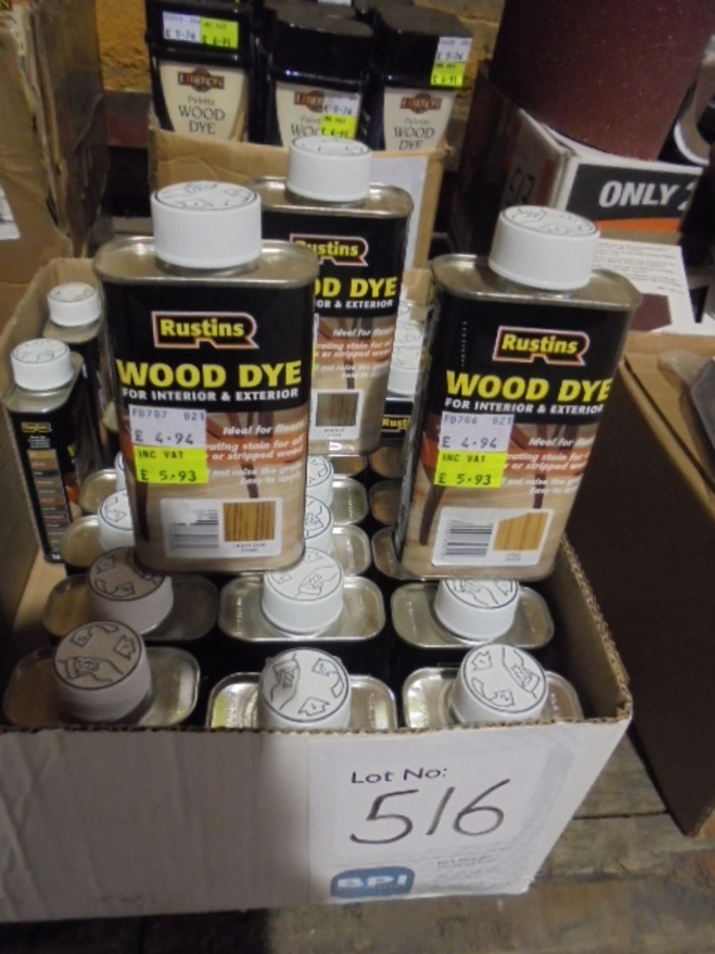 33 x 250ml Rustins Wood Dye (Walnut, Light Teak, Pine, Red Mahogany, Ebony & Dark Teak)