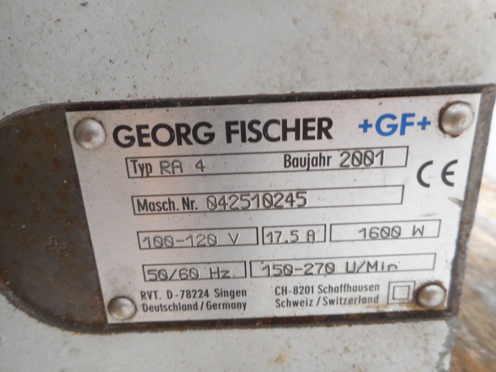 GEORG FISCHER RA 4 {032556} PIPE CUTTING/ BEVELING MACHINE AND TUBE SAW CUTTER 1/2 - 4INCH WITH W - Image 7 of 7