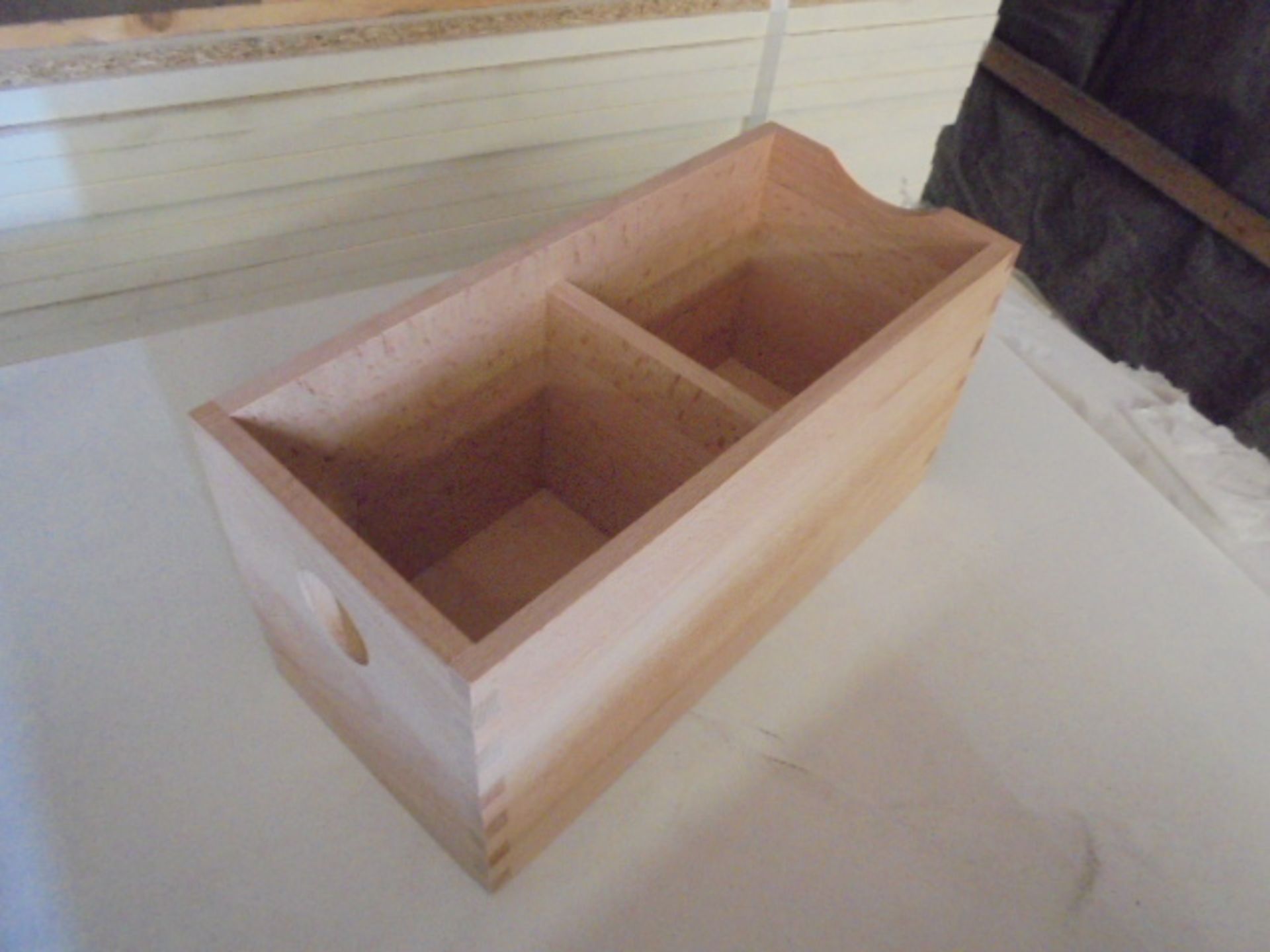 1 Box x 12 Wooden Twin Compartment Spice Drawer Box, 115mm x 258mm x 126mm