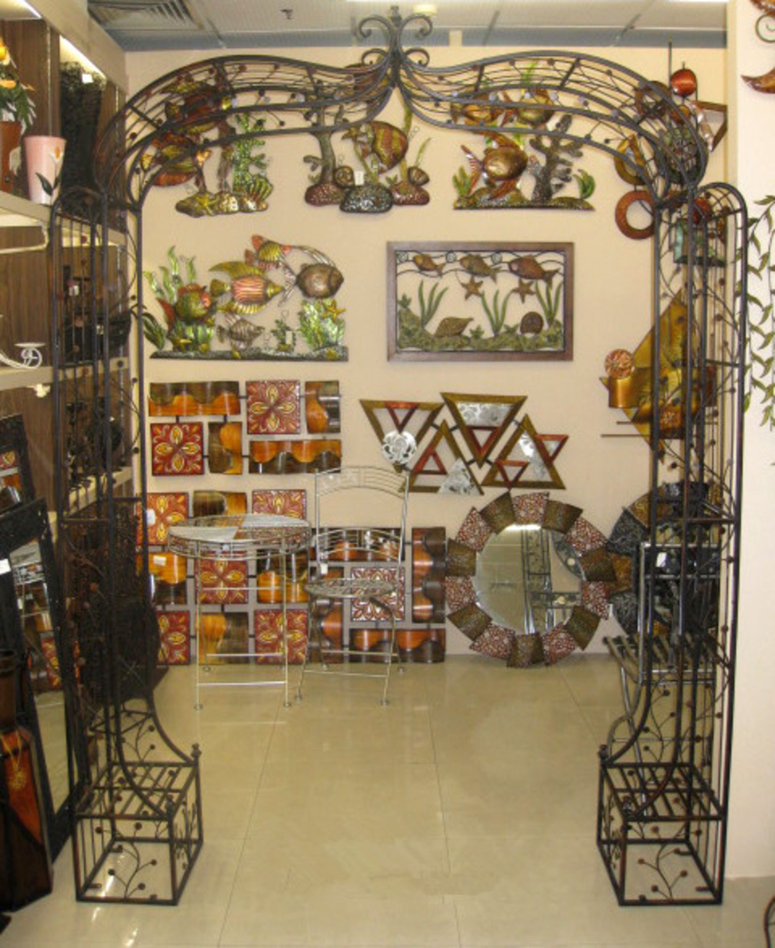 NEW BOXED ORNATE IRON GARDEN ARCH