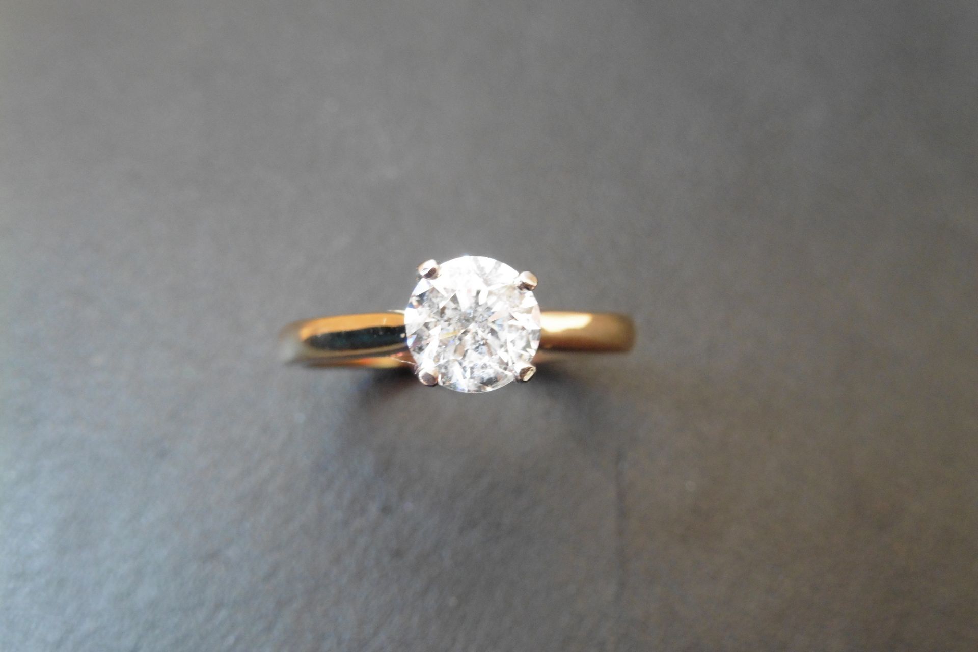 18ct gold diamond solitaire ring set with a 1.06ct brilliant cut diamond of G colour and Si3 clarity - Image 4 of 4