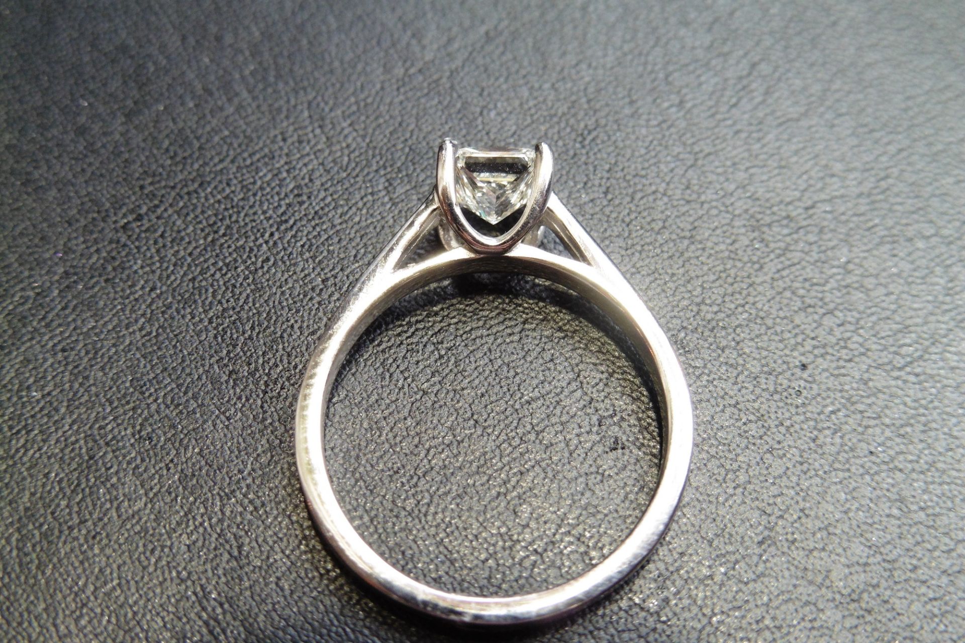 Platinum diamond solitaire ring set with a 0.75ct princess cut diamond, of I colour and VS2 clarity. - Image 3 of 3