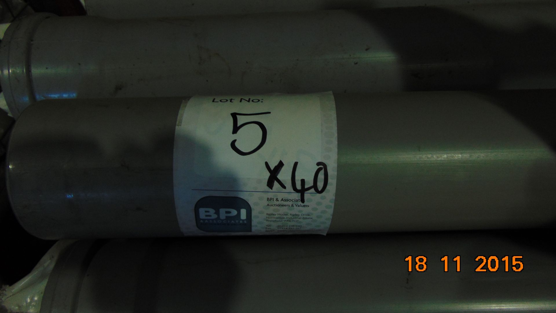 Hepworth grey soil pipe 4m x 110mm x 40 - Image 2 of 2