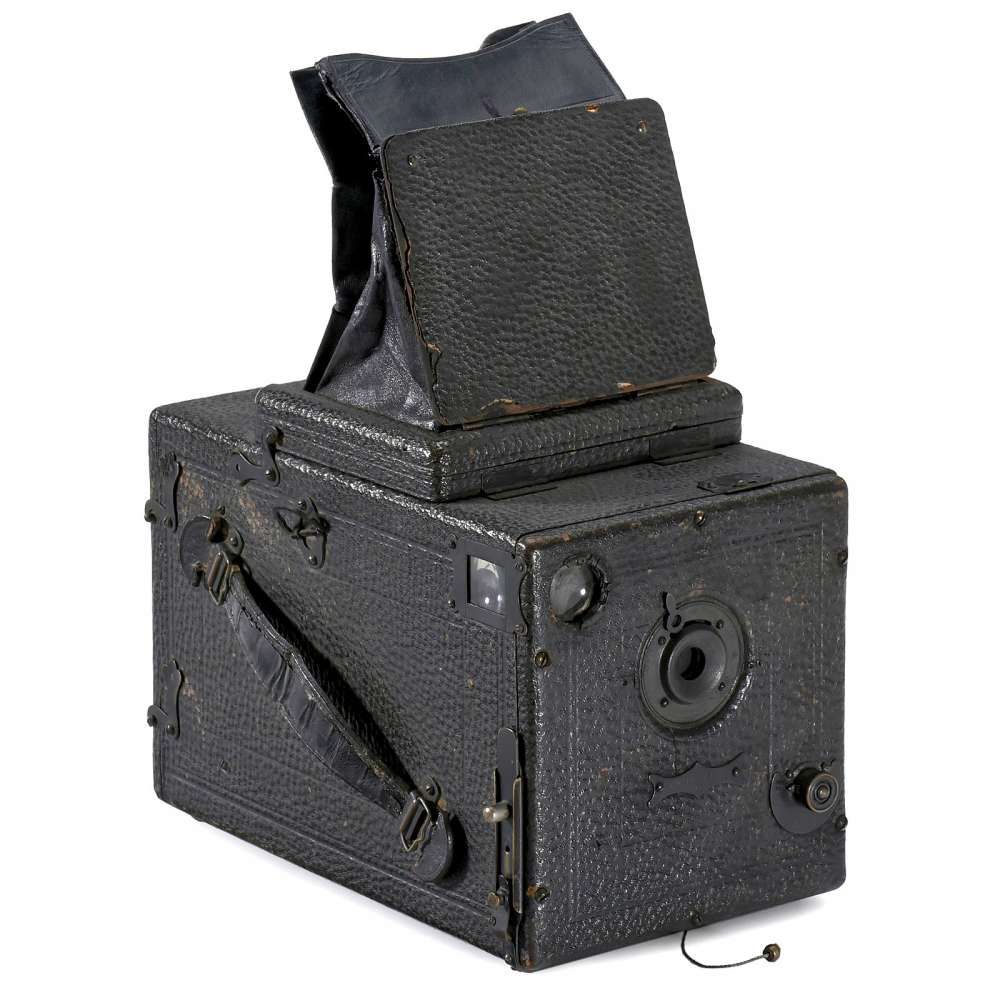 Holburn Reflex No. 1, c. 1906  Houghtons Ltd., London. Single-lens reflex box camera for plates 3