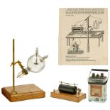 Historic X-Ray Equipment  Consisting of: battery, induction coil and X-ray tube with cathode and